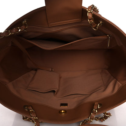 Chanel Calfskin Stitched Large Shopping Bag Brown 5 of 10