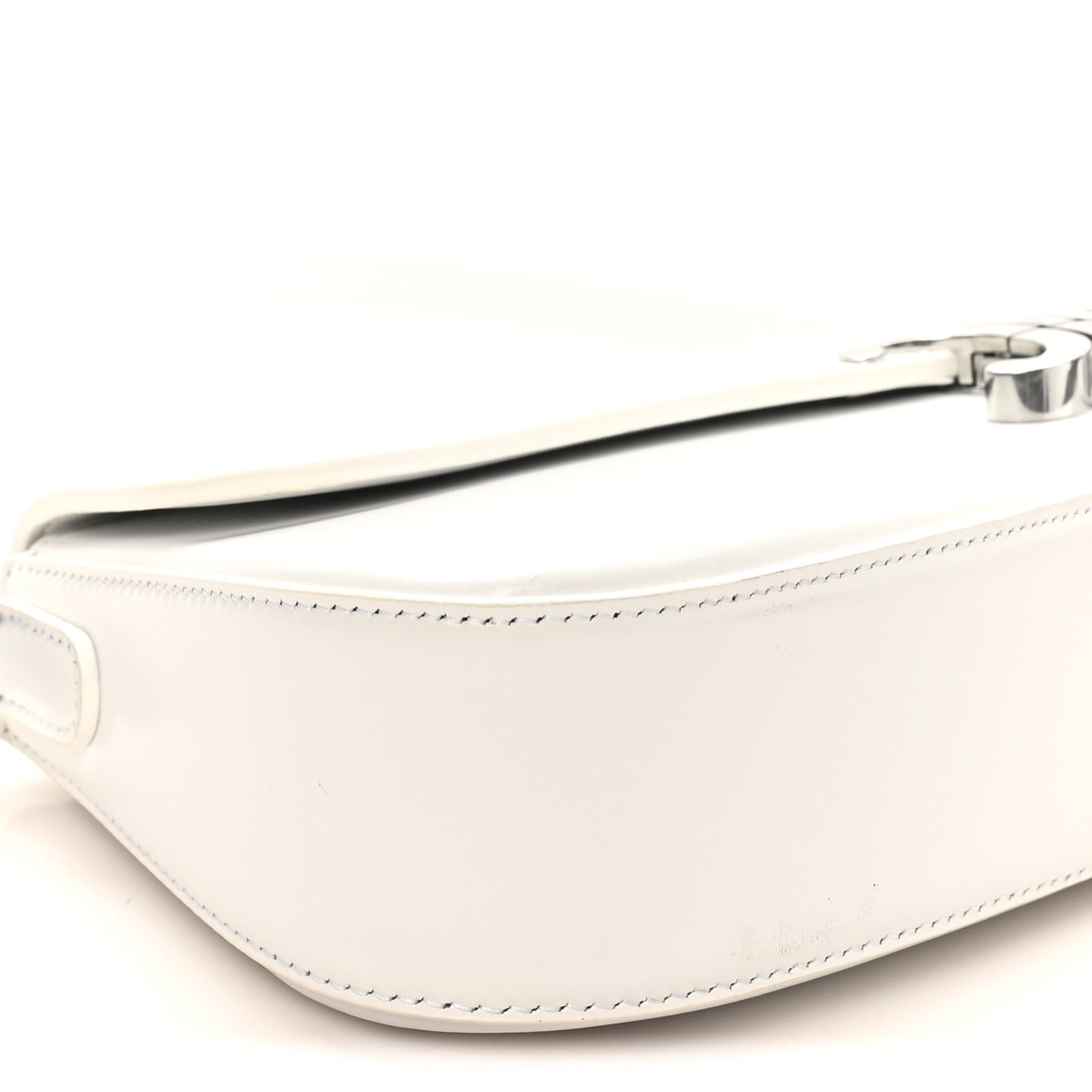 Shiny Calfskin Medium Lola Bag Blanc De Blanc