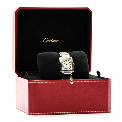 Cartier Stainless Steel 18K Yellow Gold 25mm Tank Francaise Quartz Watch 5 of 5