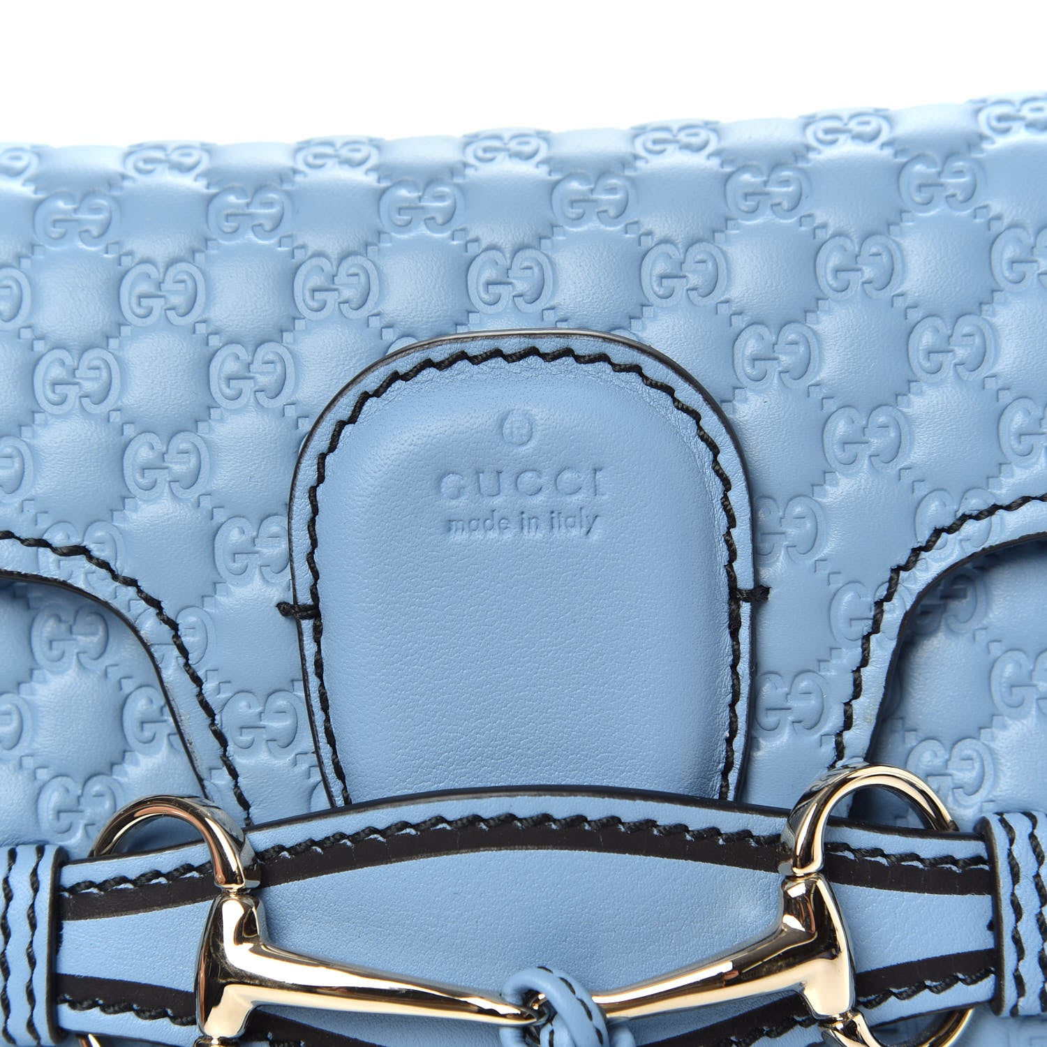 Gucci Soft Microguccissima Mini Emily Chain Shoulder Bag Mineral Blue 10 of 10