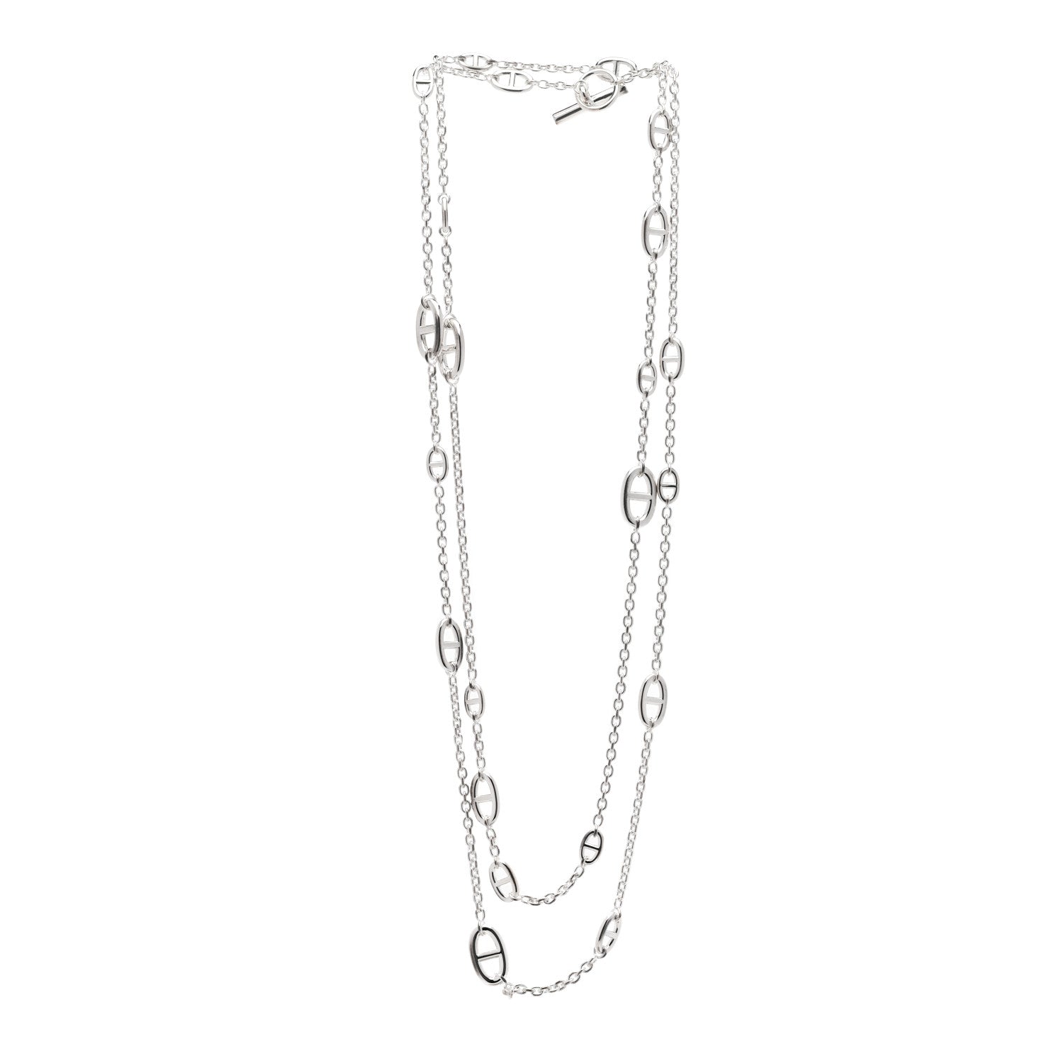 Hermes Sterling Silver Farandole Necklace 160 2 of 4