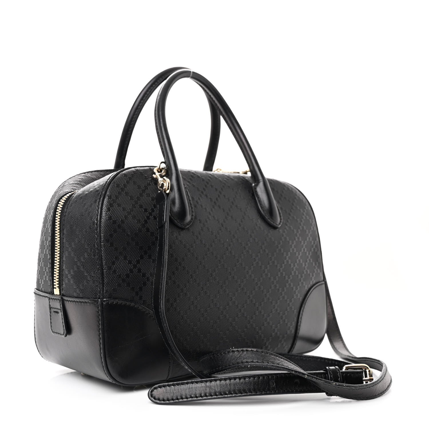 Gucci Calfskin Diamante Small Top Handle Bag Black 3 of 11