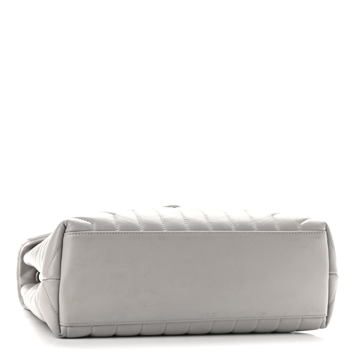 Saint Laurent Calfskin Y Quilted Monogram Medium Loulou Chain Satchel Granite 4 of 13