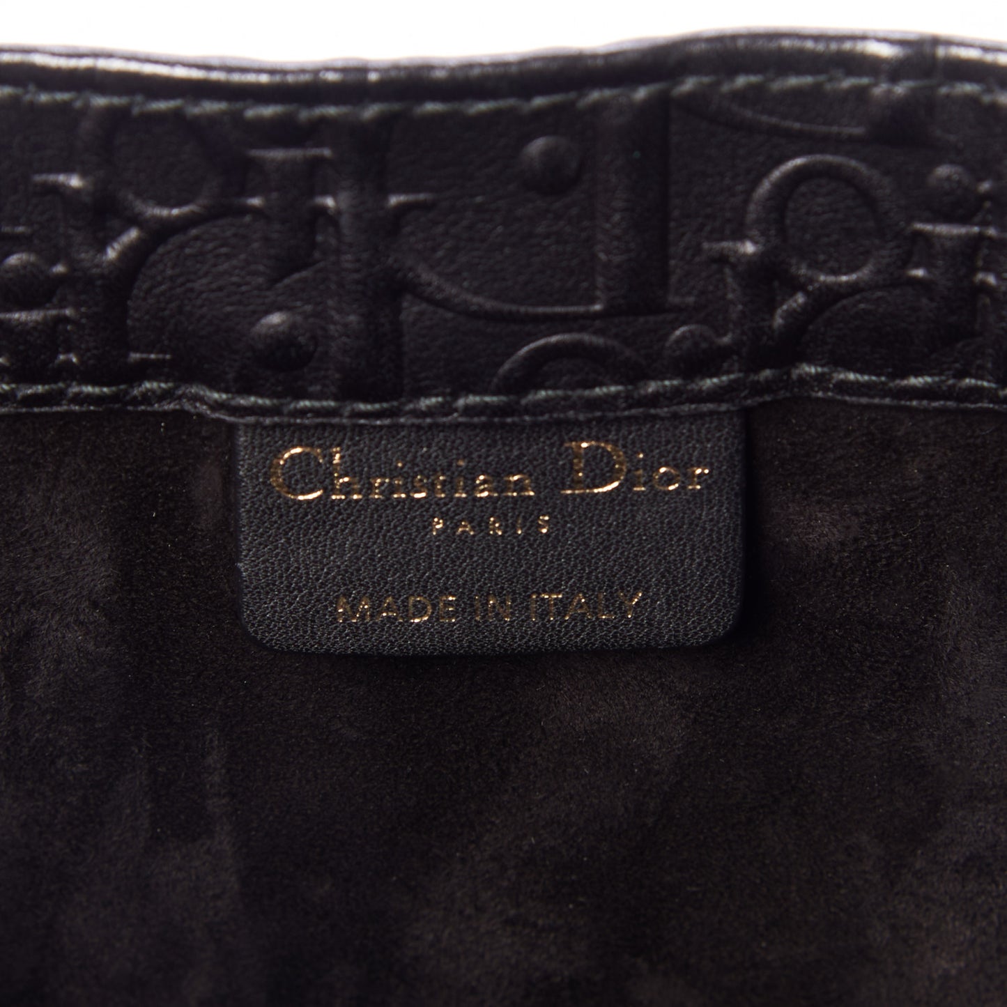 Oblique Calfskin Embossed Medium Book Tote Black
