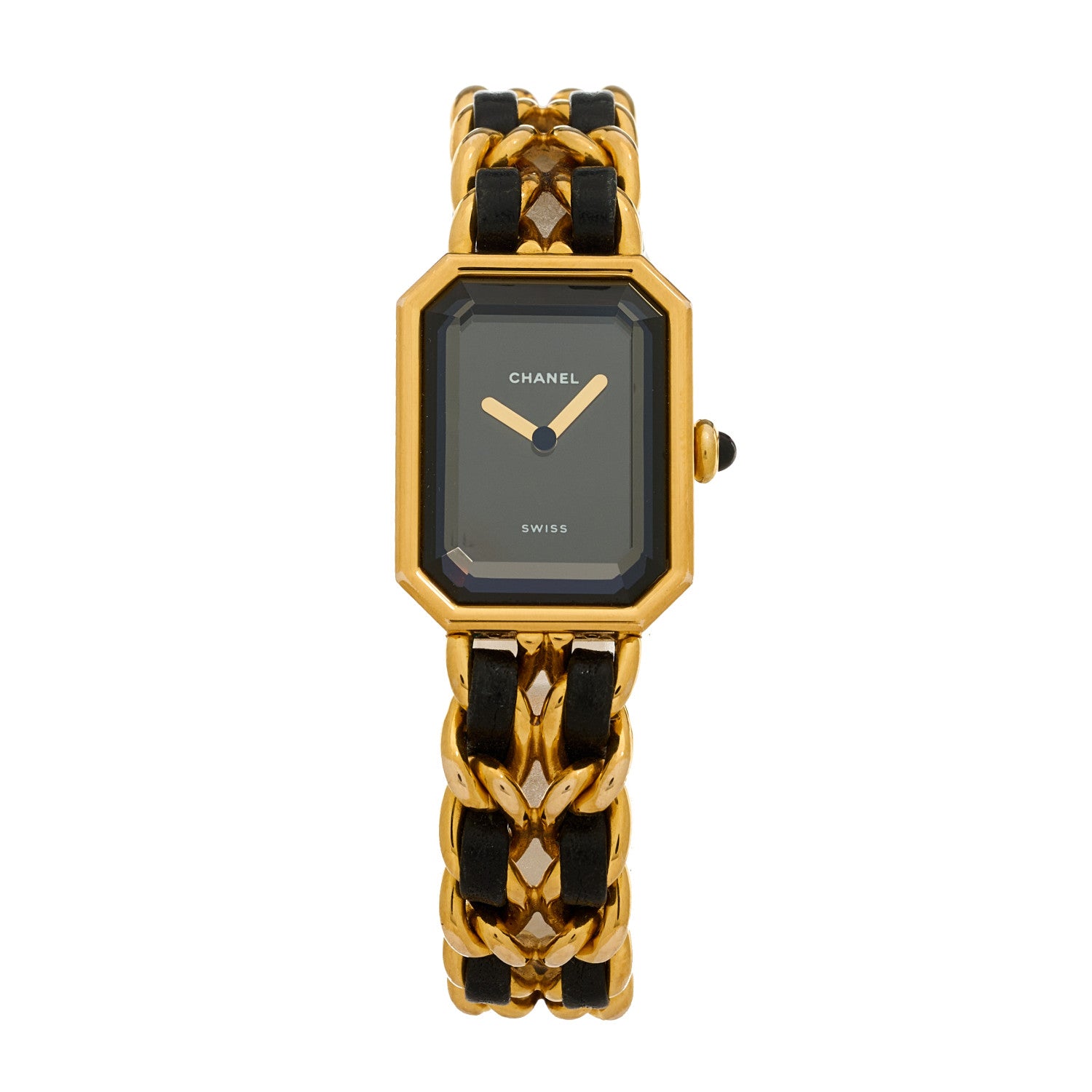Chanel Stainless Steel Lambskin 20mm Chain Premiere Quartz Watch Gold M 1 of 4
