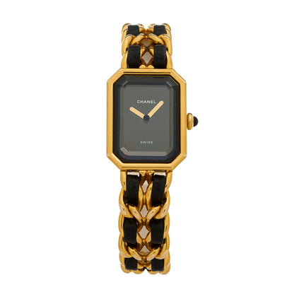 Chanel Stainless Steel Lambskin 20mm Chain Premiere Quartz Watch Gold M 1 of 4