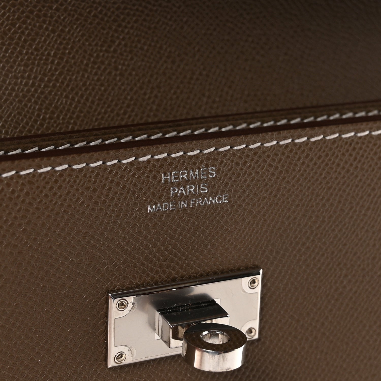 Hermes Madame Calfskin Kelly Pocket Long Wallet Etoupe 6 of 7