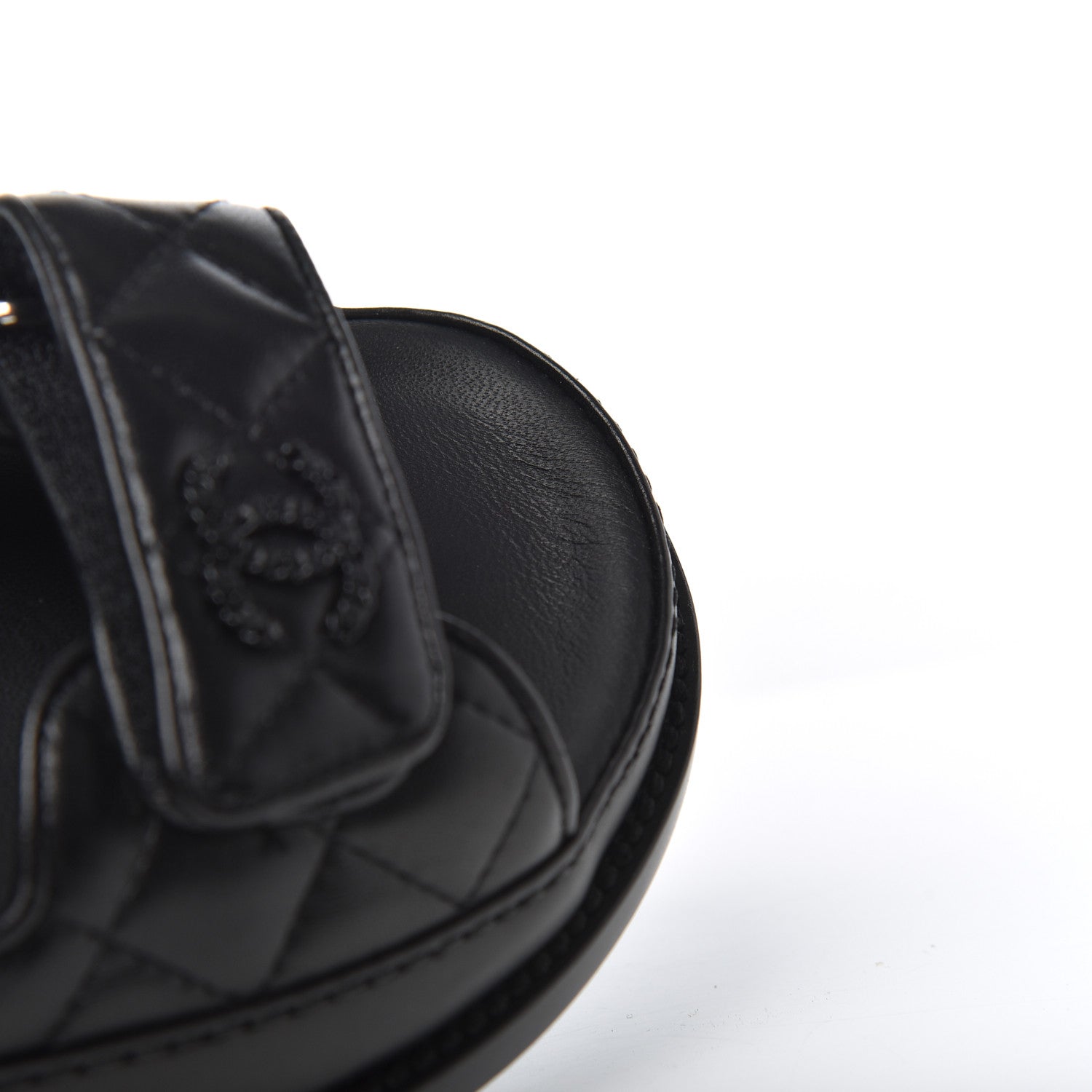 Chanel Lambskin Velcro Dad Sandals 36.5 Black 15 of 17