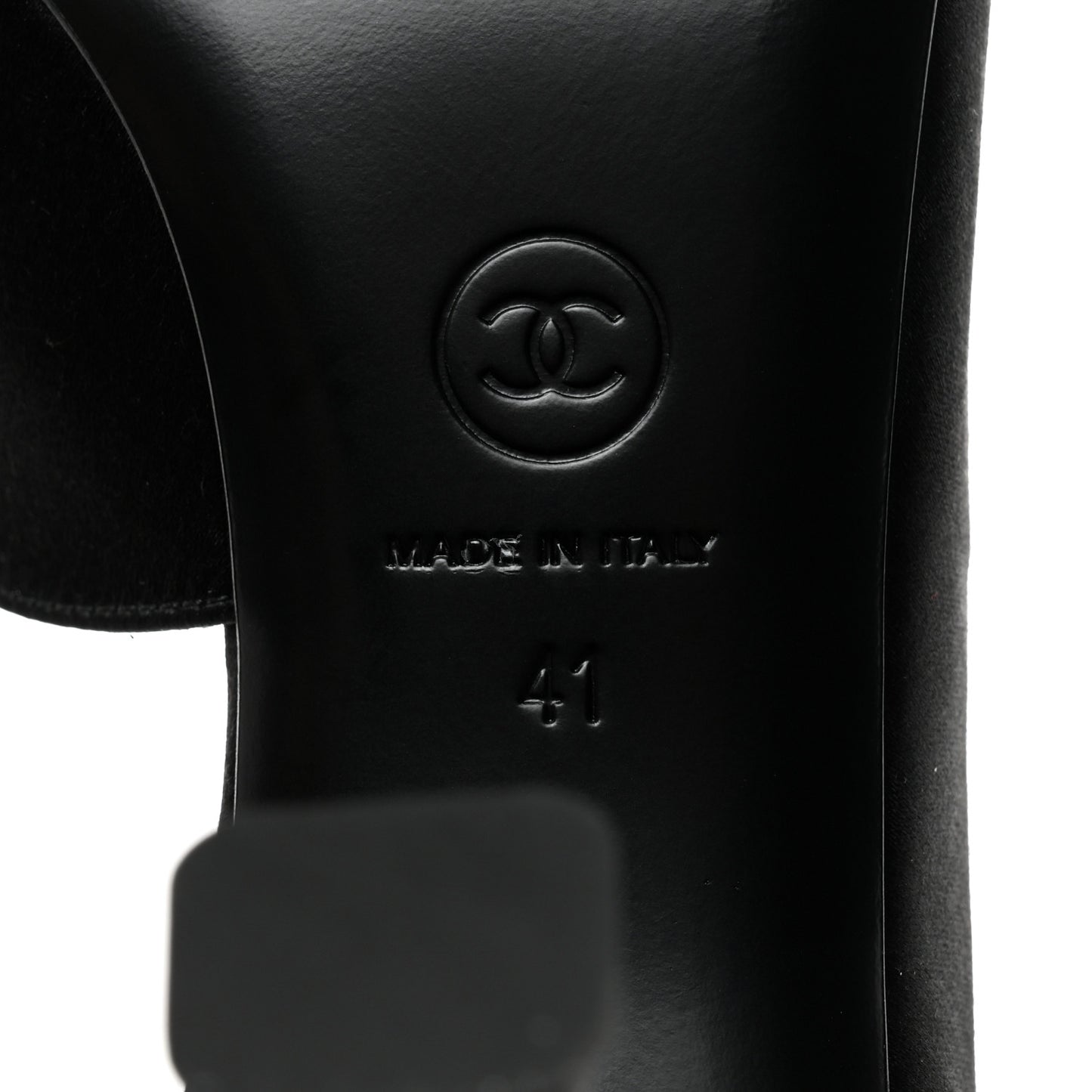 Satin Strass CC Pumps 41 Black