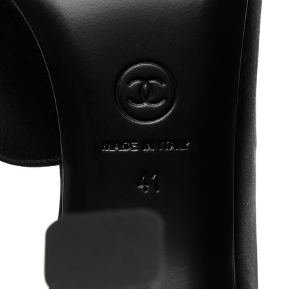 Chanel Satin Strass CC Pumps 41 Black 8 of 8