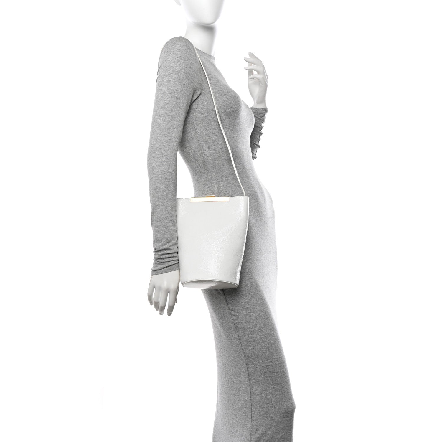 Khaite Patent Calfskin Etta Crossbody White 2 of 16