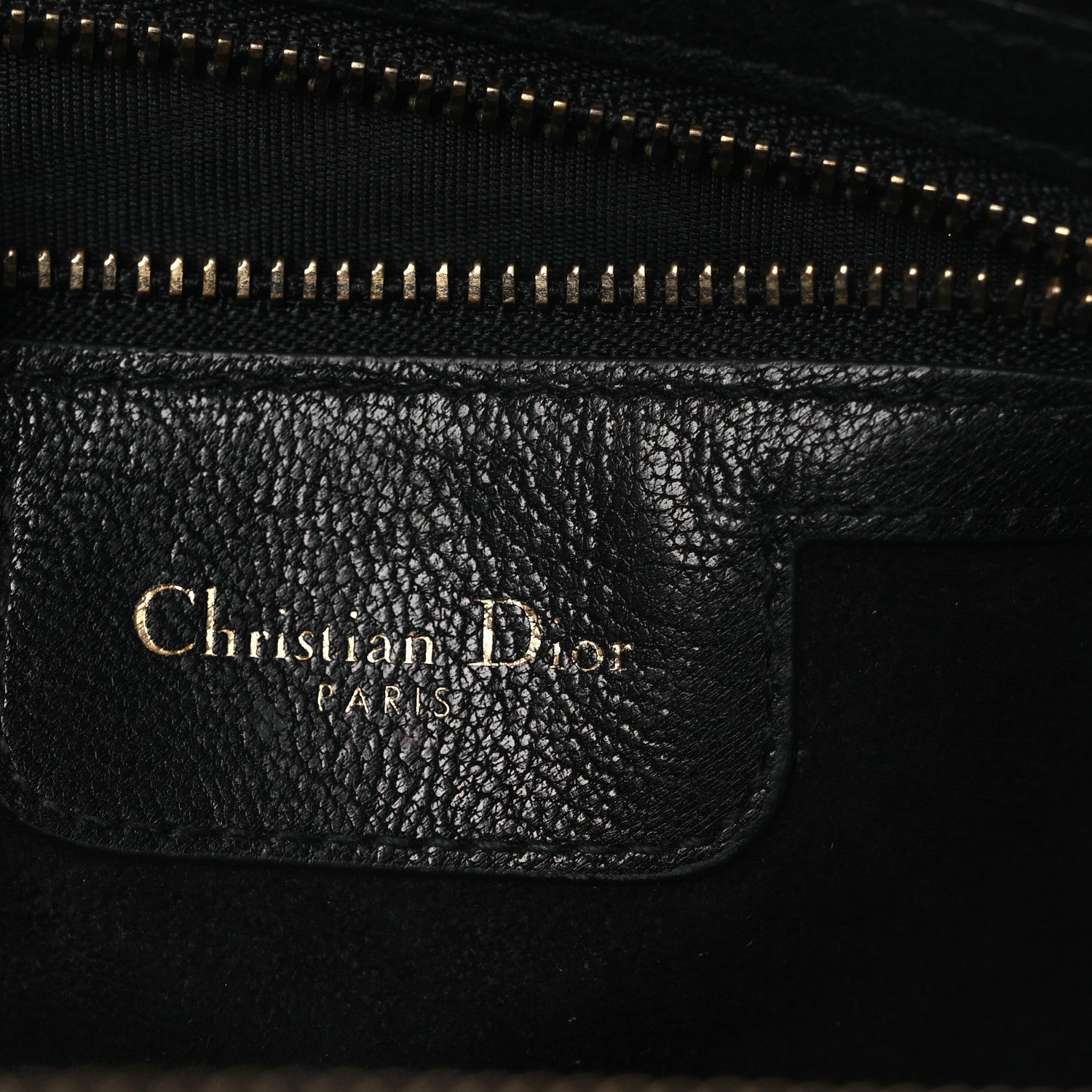 Christian Dior Goatskin Double Saddle Pouch Black 6 of 12