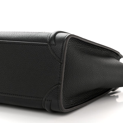 Celine Drummed Calfskin Nano Luggage Black 10 of 10