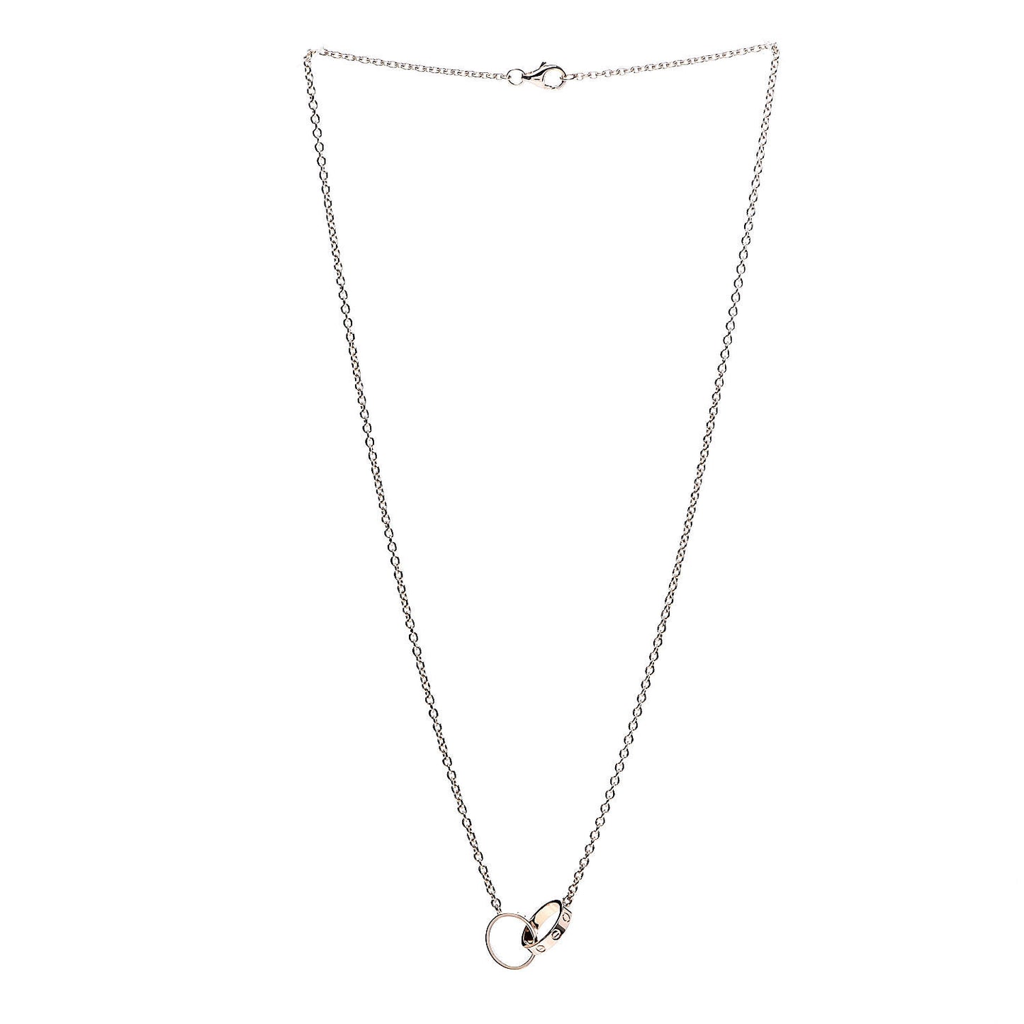 18K Pink Gold Interlocking LOVE Necklace