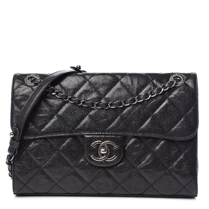 Chanel Crumpled Grained Calfskin Medium CC Crave Flap Black 1 of 17