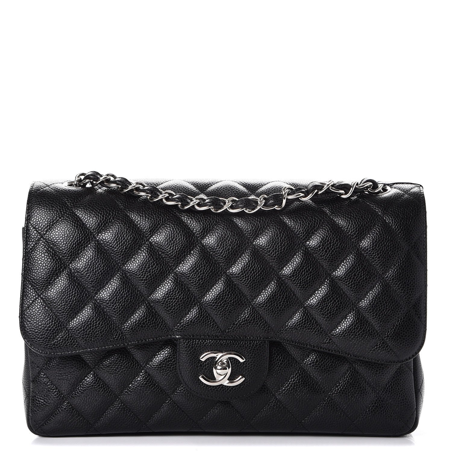 Chanel Caviar Quilted Jumbo Double Flap Black 1 of 10