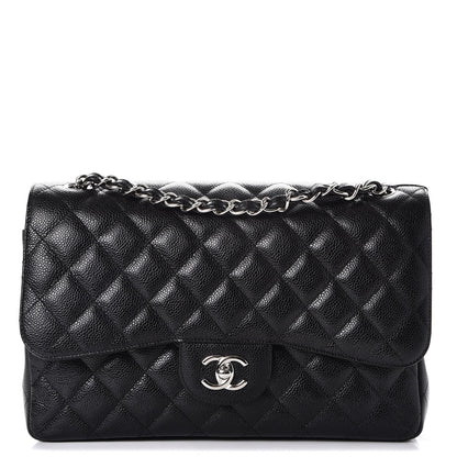 Chanel Caviar Quilted Jumbo Double Flap Black 1 of 10