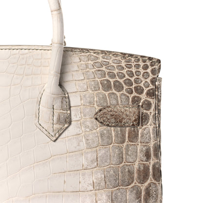 Hermes Matte Niloticus Crocodile Himalaya Birkin 30 Blanc 14 of 17