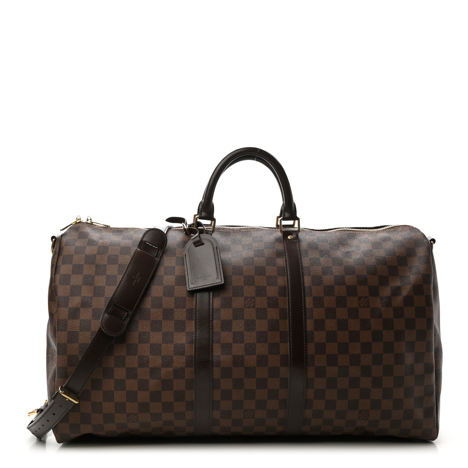 Louis Vuitton Damier Ebene Keepall Bandouliere 55 1 of 9