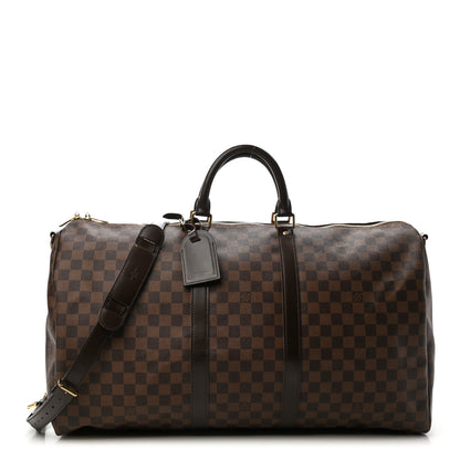 Louis Vuitton Damier Ebene Keepall Bandouliere 55 1 of 9