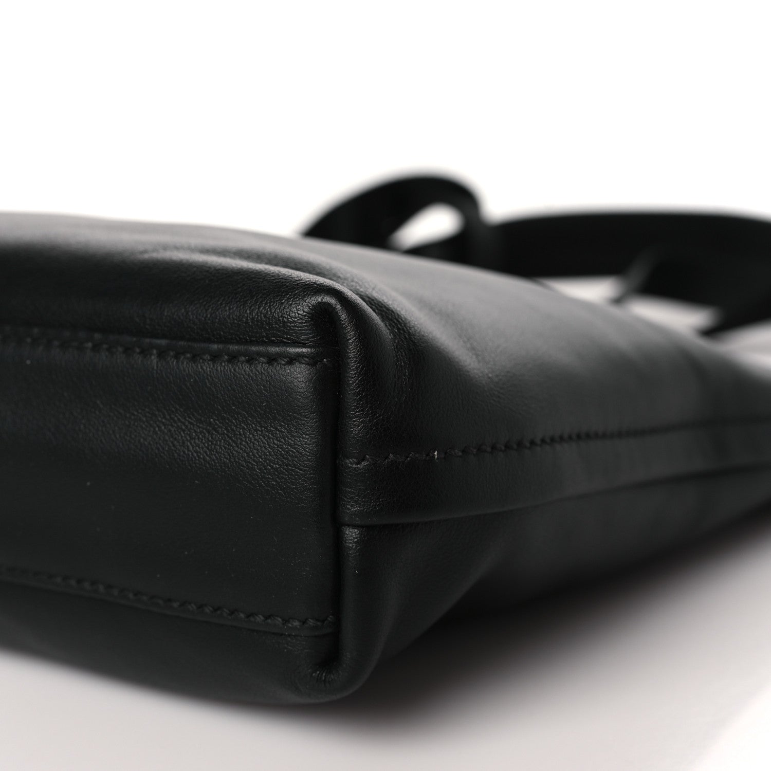 Prada Calfskin Nylon Messenger Bag Black 9 of 10