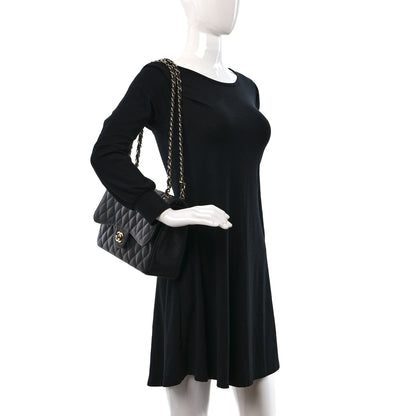 Chanel Caviar Quilted Jumbo Double Flap Black 2 of 11