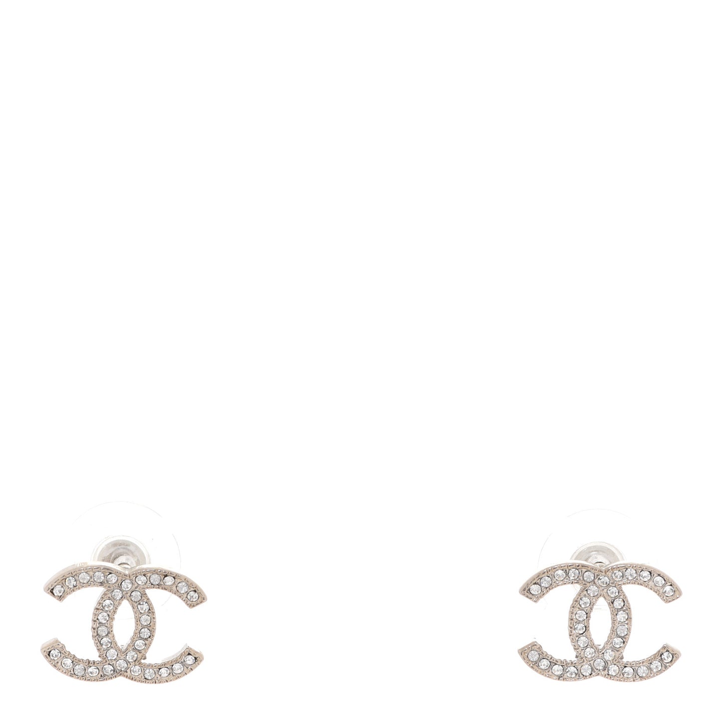 Crystal CC Earrings Silver