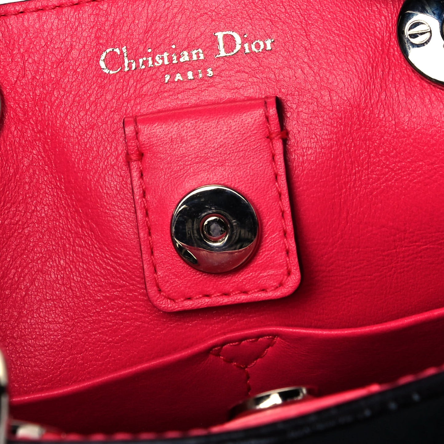 Bullcalf Small Diorissimo Tote Navy Fuchsia