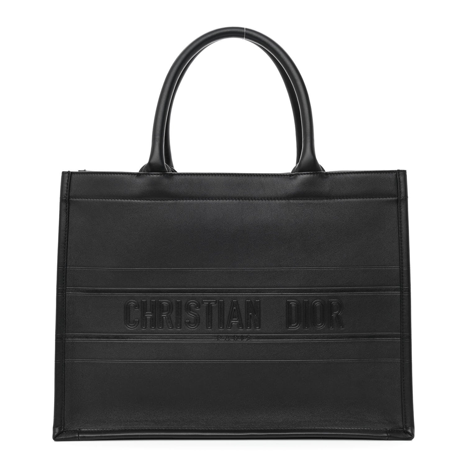 Christian Dior Calfskin Embossed Medium Book Tote Black 1 of 12