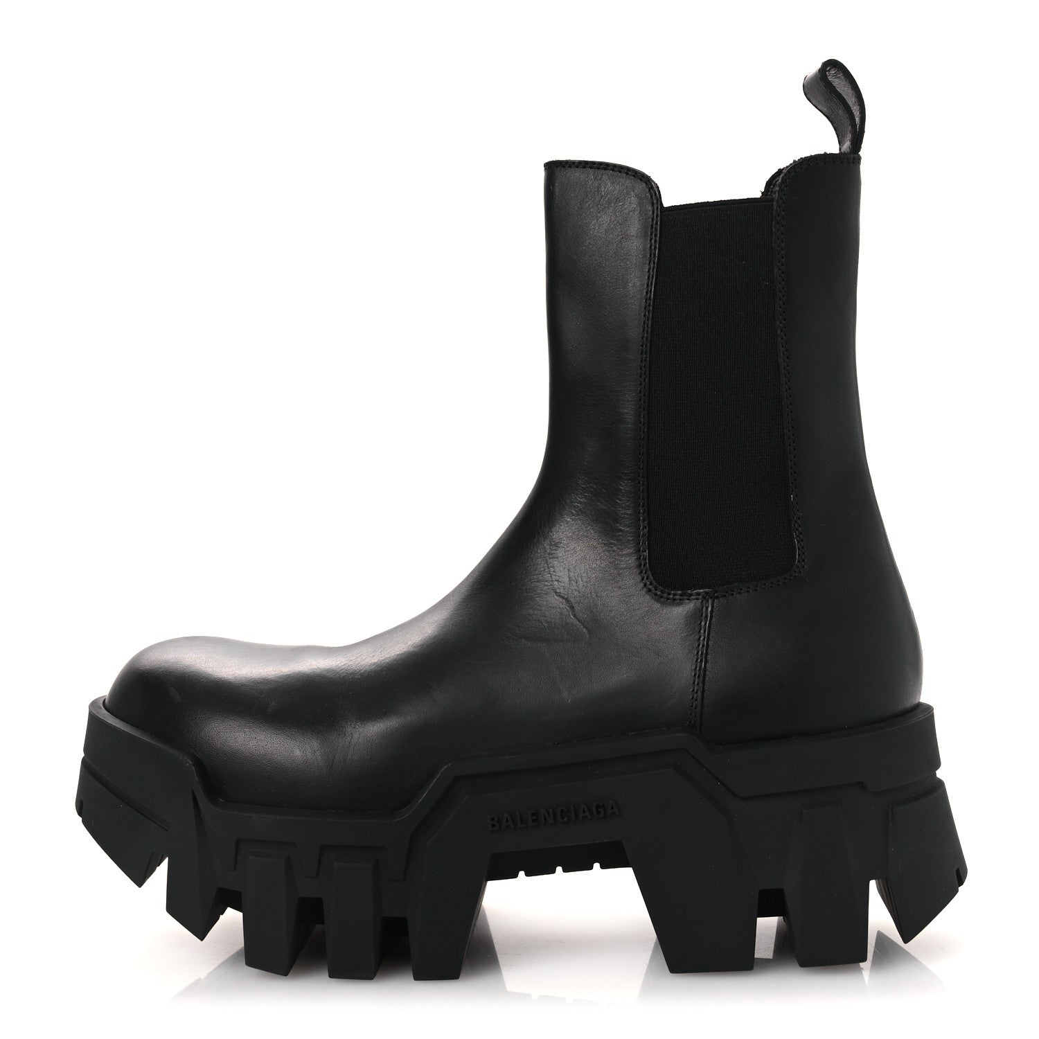 Balenciaga Smooth Calfskin Bulldozer Chelsea Boots 40 Black 1 of 12