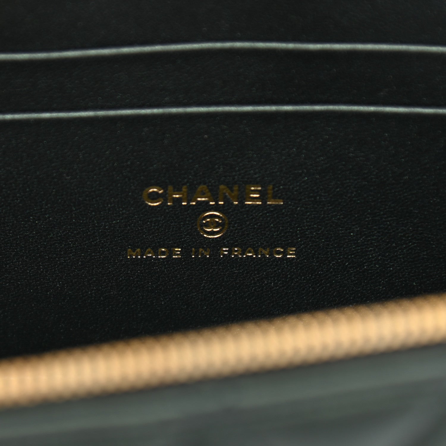 Chanel Iridescent Lambskin Quilted Small Top Handle Vanity Case With Chain Dark Green 6 of 12