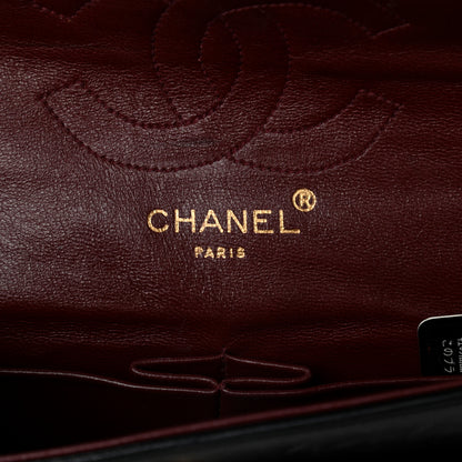 Chanel Lambskin Quilted Medium Double Flap Black 7 of 8