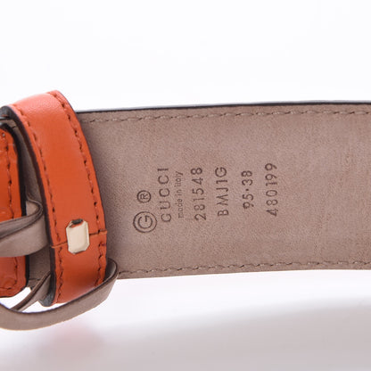 Gucci Soft Microguccissima 40mm Belt 95 38 Sun Orange 4 of 6