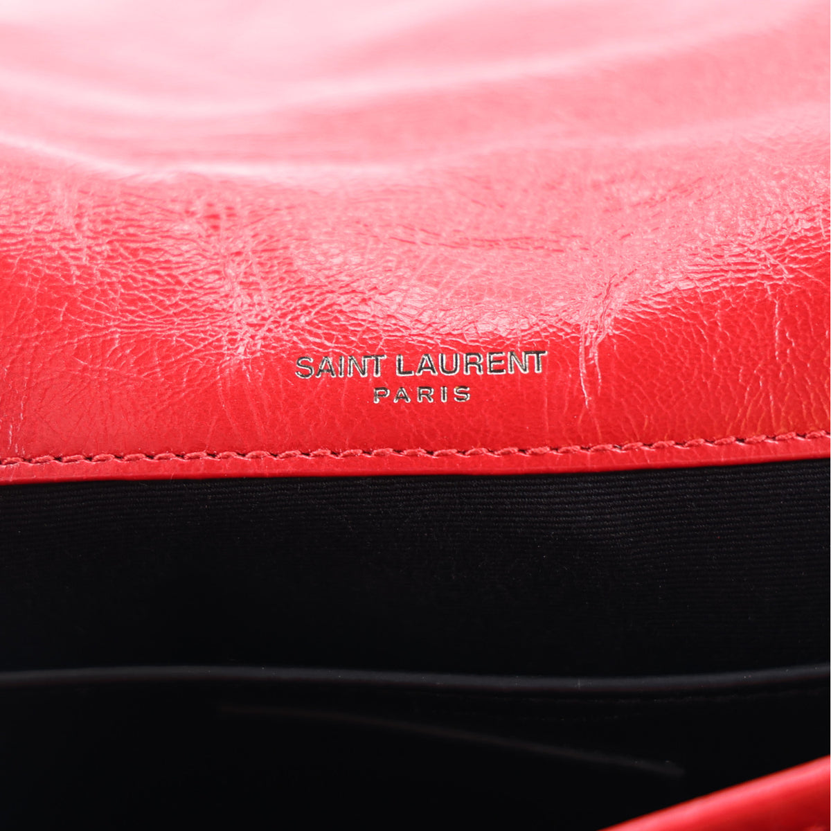Crinkled Calfskin Matelasse Monogram Baby Niki Chain Satchel Rouge Eros