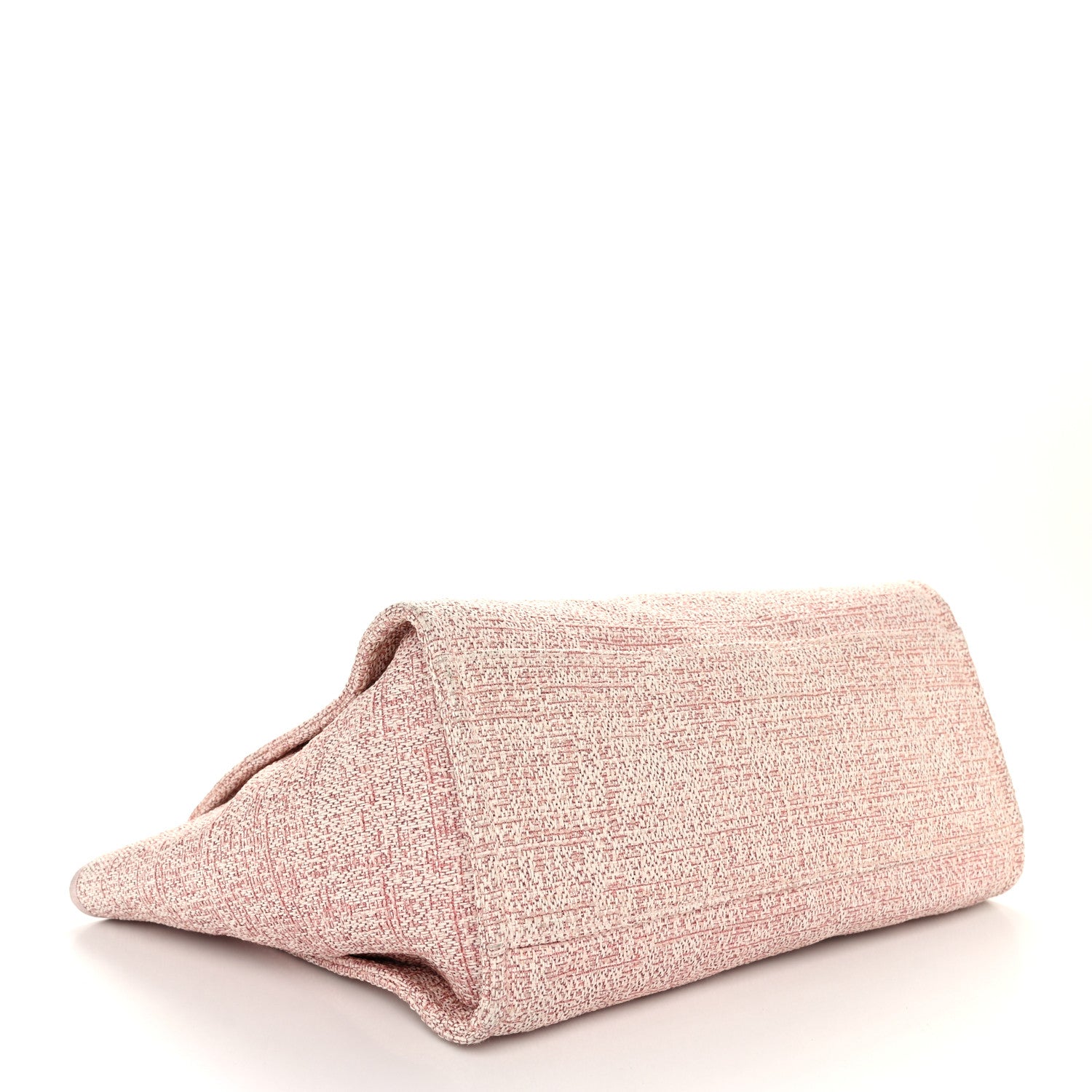Chanel Straw Lurex Medium Deauville Tote Pink 4 of 12