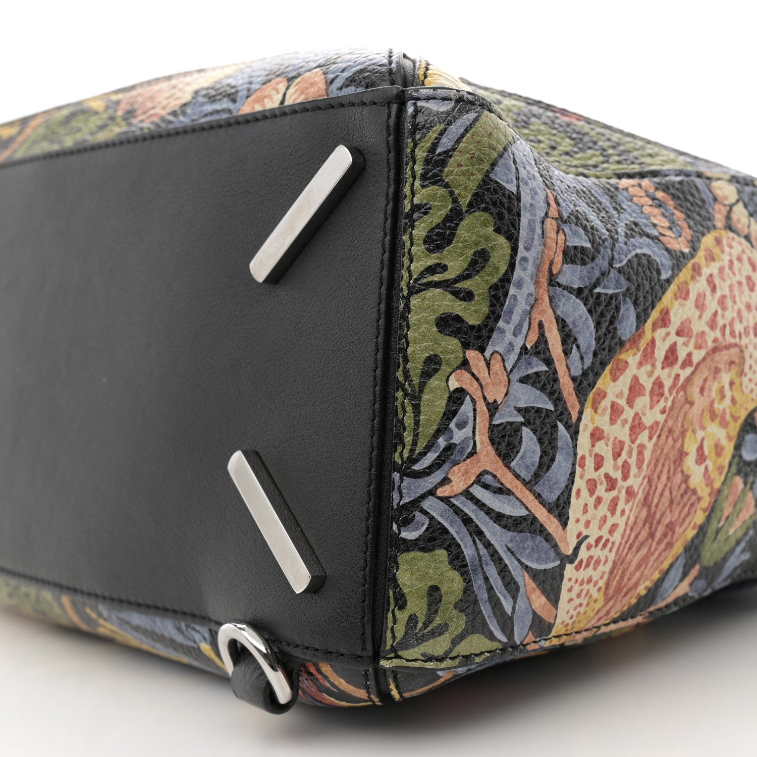 Loewe X WILLIAM MORRIS Calfskin Puzzle Bag Black Multicolor