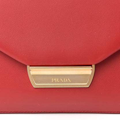 Prada New Calfskin Ingrid Shoulder Bag Fuoco 9 of 9