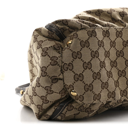 Gucci Monogram Large D Gold Hobo Dark Brown 9 of 13