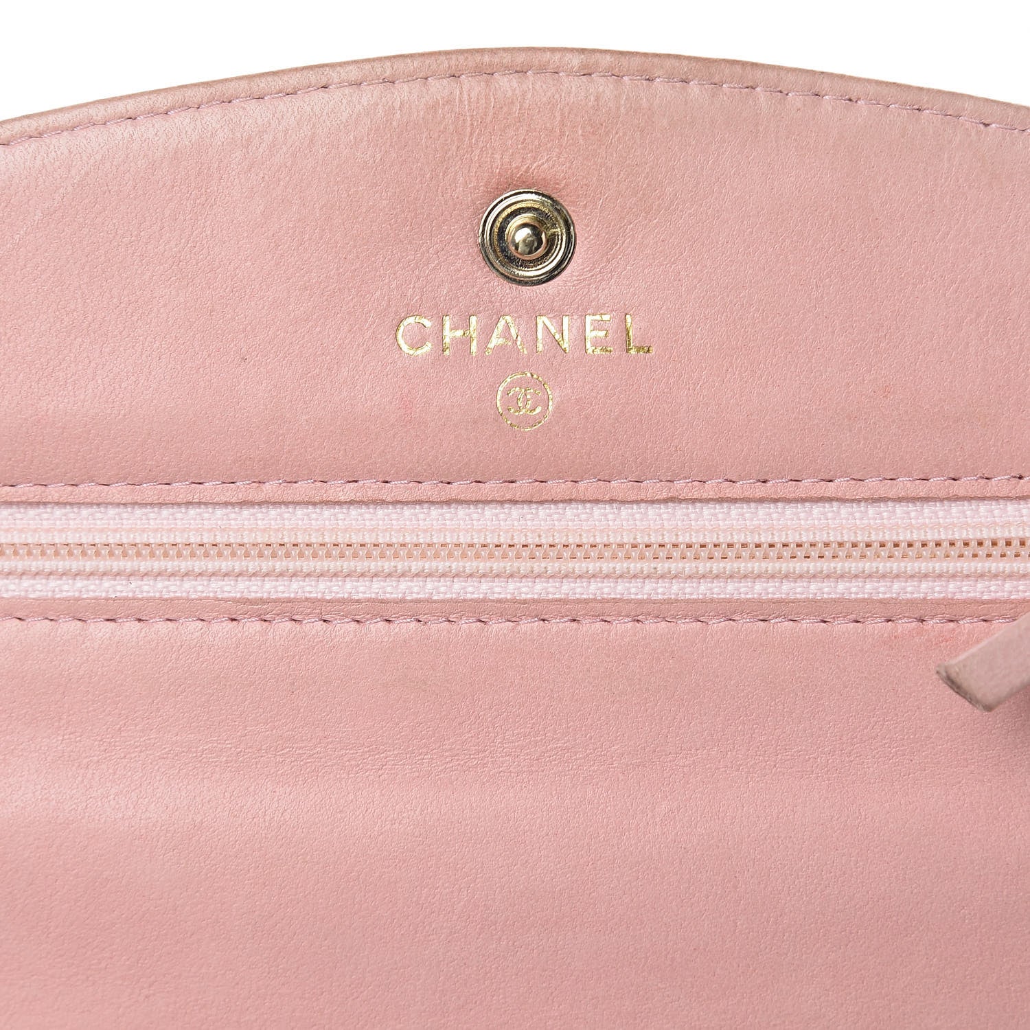 Chanel Caviar Timeless CC Wallet On Chain WOC Pink 7 of 12
