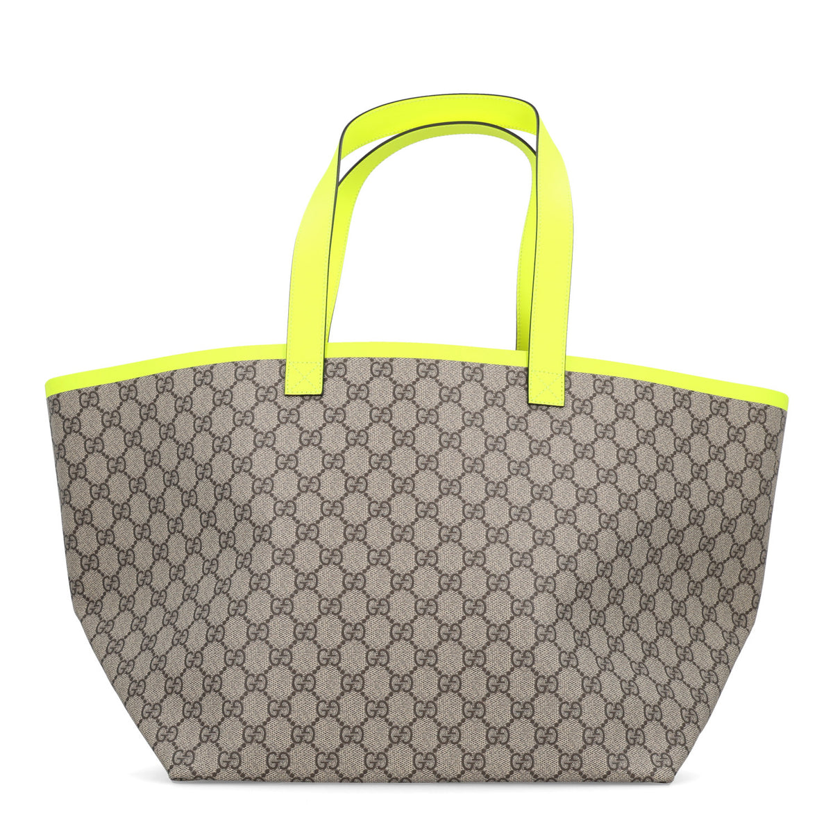 GG Supreme Monogram Totissima Shopping Tote Ebony Beige Yellow