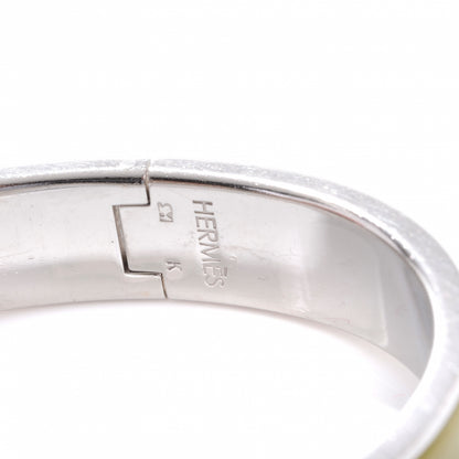 Hermes Narrow Enamel Clic Clac H Bracelet PM Olive 4 of 6
