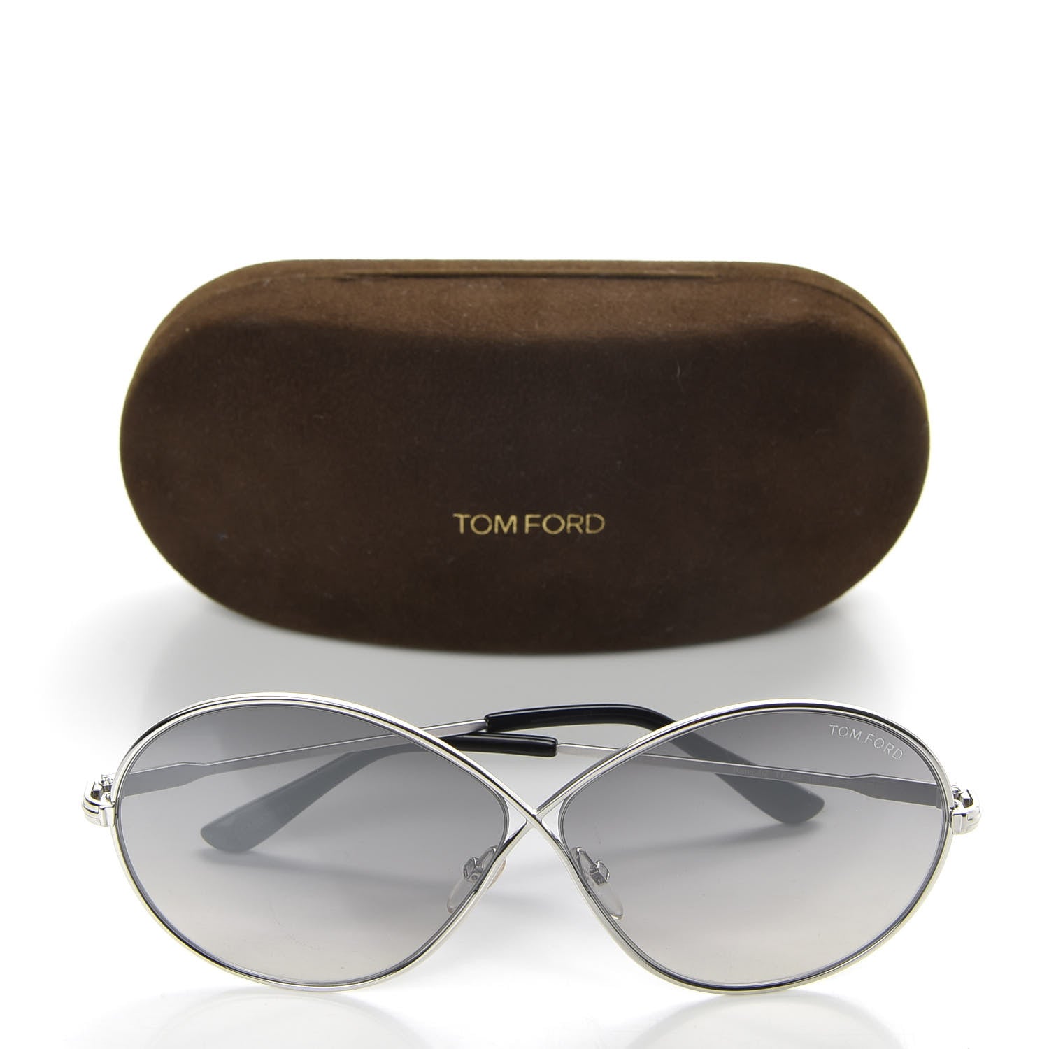 Tom Ford Metal Rania-02 Oval Sunglasses TF564 Silver 8 of 8