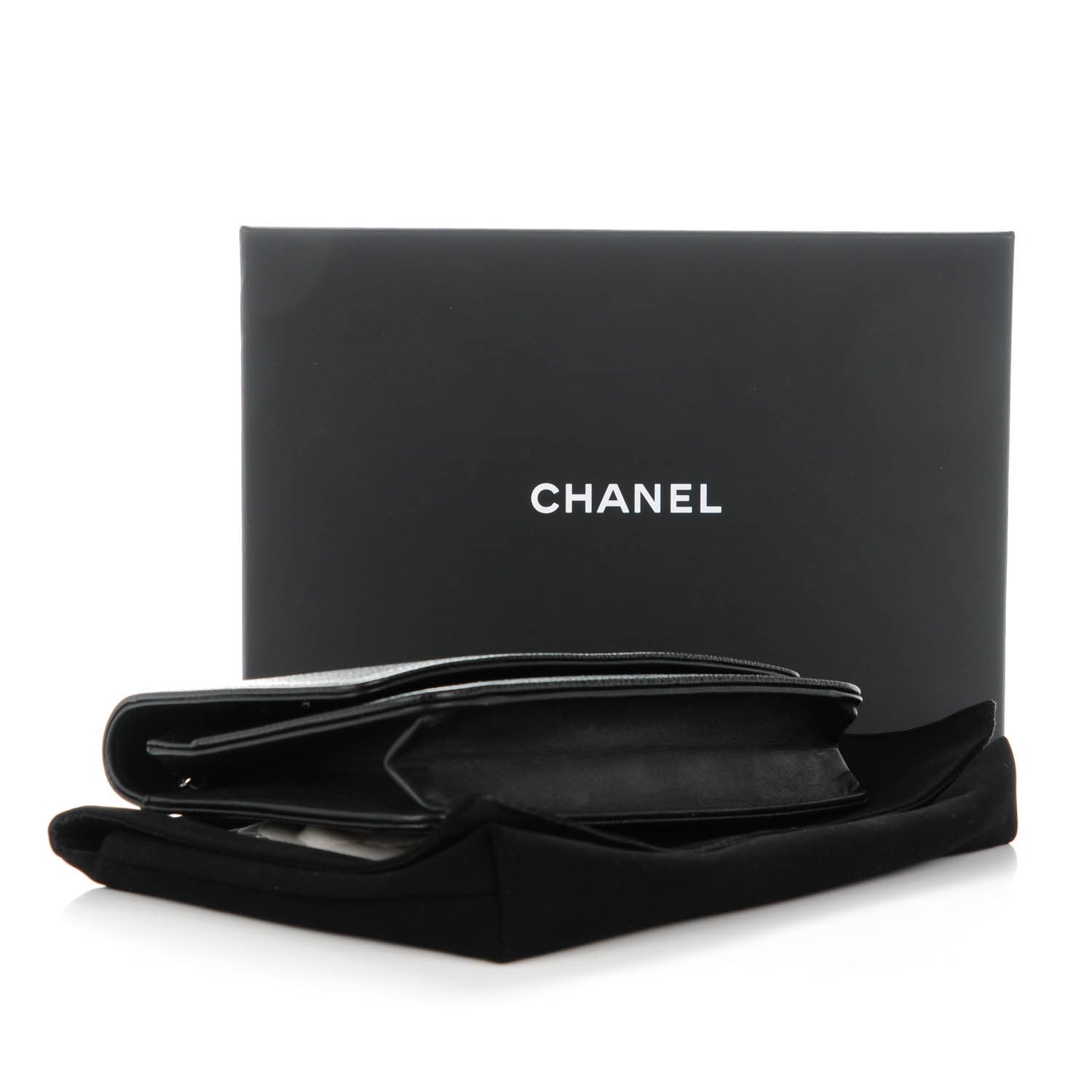 Chanel Caviar Timeless CC Wallet On Chain WOC Black 4 of 8