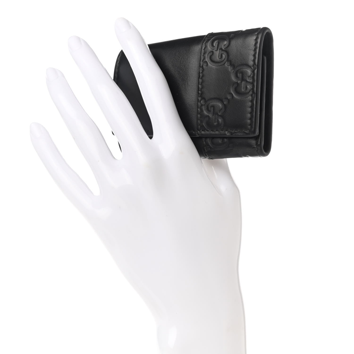 Gucci Guccissima Mistral 6 Key Holder Case Black 2 of 9