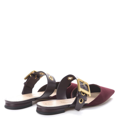 Christian Dior Technical Fabric D-Dior Ballerina Flat Mule 36 Rouge Black 4 of 7