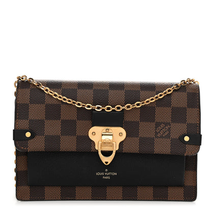 Louis Vuitton Damier Ebene Vavin Chain Wallet Black 1 of 10