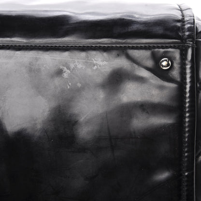 Chanel Vinyl Lipstick Ligne Accordion Tote Black 13 of 14