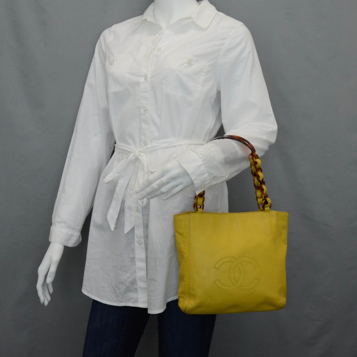 Lambskin Tortoise Chain CC Tote