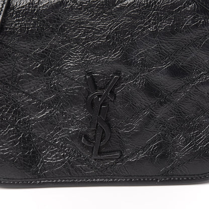 Saint Laurent Crinkled Calfskin Matelasse Monogram Niki Chain Wallet Black 10 of 10
