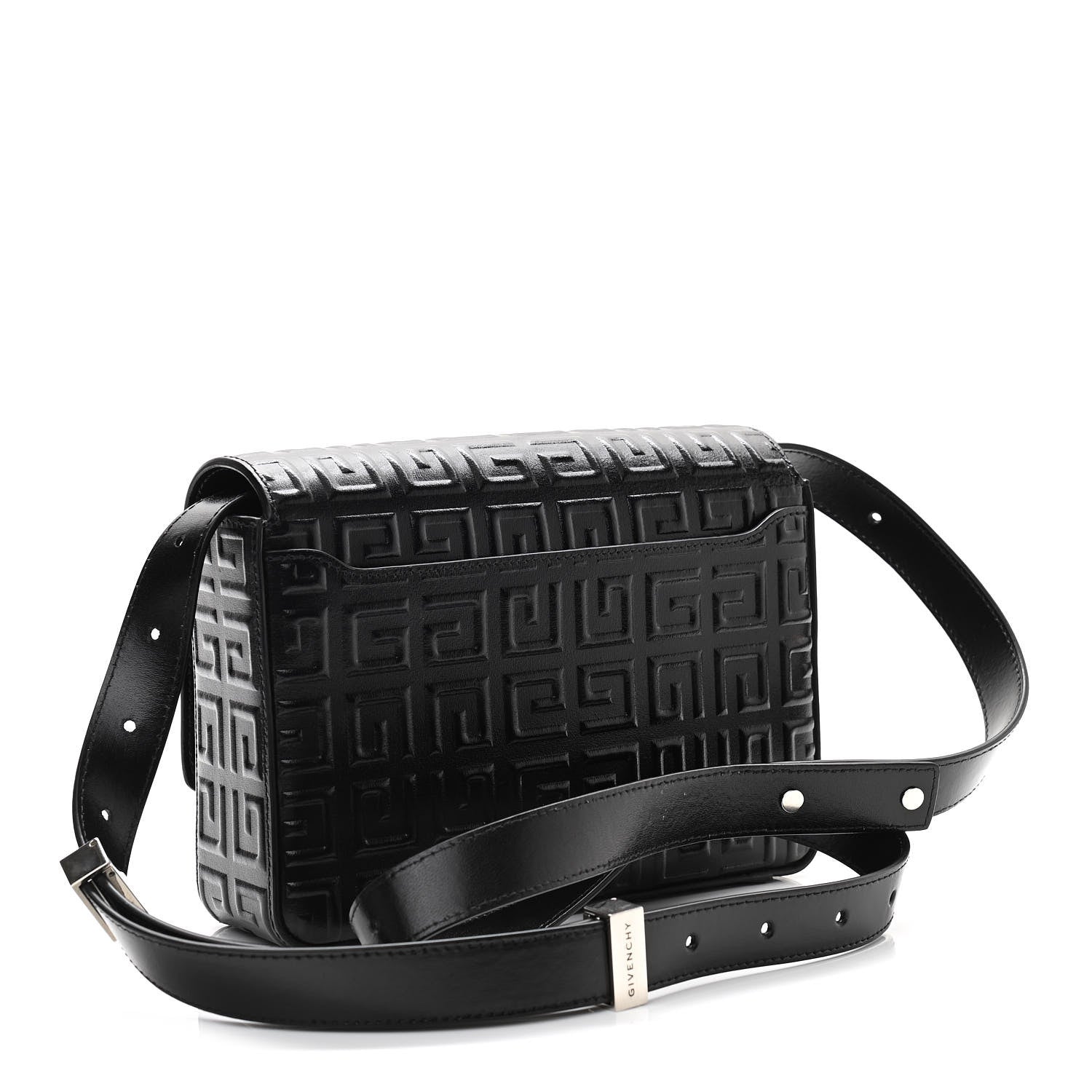 Givenchy Calfskin 4G Embossed Medium Shoulder Bag Black 3 of 10
